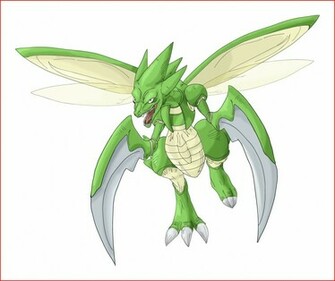 Pokemon Simple Background Scyther Wallpaper