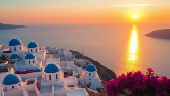 Santorini Landscape Wallpaper