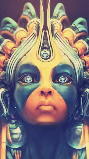 Zen Robots iPhone Wallpaper