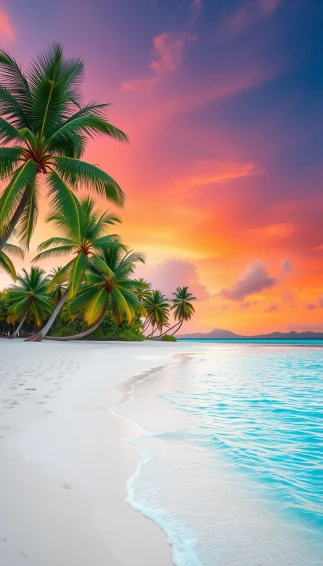 Tropical Beach Phone Wallpaper