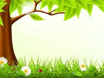 Cute Forest Spring Background Design Green Nature