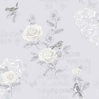 Wallpaper Coloroll Silk Lace French Grey Sample M0838