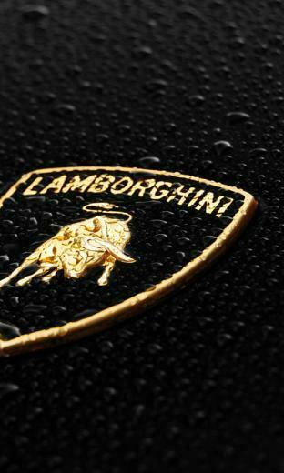 Lamborghini Logo In The Rain Wallpaper For Nokia Lumia