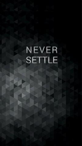 Oneplus One Lock Wall Black Never Settle Wallpaper