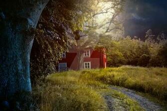Premium Background Swedish Country House By Euselia