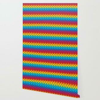 Rainbow Feather Wallpaper By Christineiris Society6
