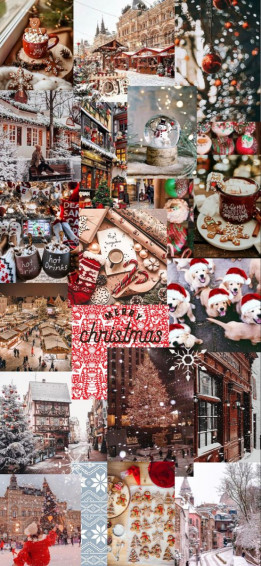 Christmas iPhone Collage Wallpaper Merry