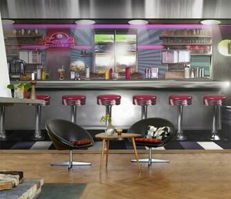 Diner Style Wallpaper An American Mural
