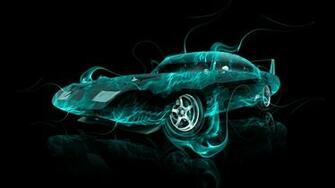Dodge Charger Daytona Muscle Art Azure Fire Abstract Car HD