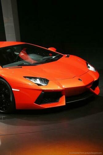 Orange Lamborghini Aventador Wallpaper For iPhone