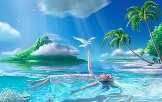 Ocean Paradise Wallpaper Islands Palm