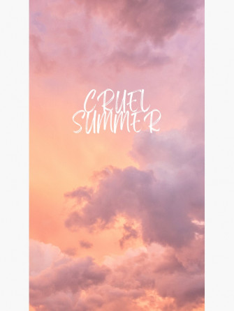 Taylor Swift Cruel Summer Print Sticker By Angelafogle