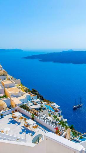 Man Made Santorini Wallpaper Id