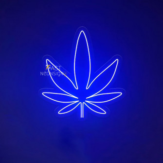 Weed Led Neon Sign Cannabis Leaf For Business