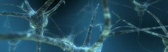 Abstract Blue Dual Screen Neurons Wallpaper
