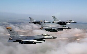 Formation Of F Fighting Falcons Wallpaper HD