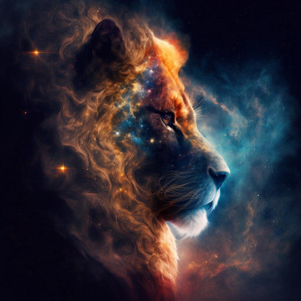Space Lion Wallpaper