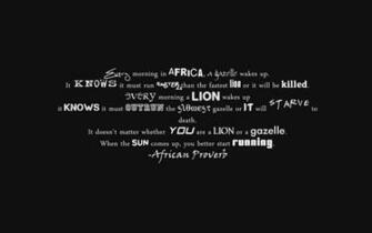 Running African Proverb Wallpaper