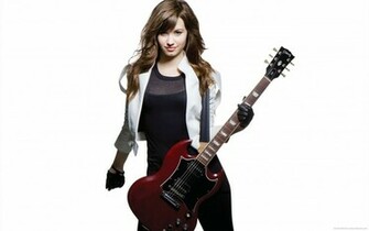 Demi Lovato With Guitar Wallpaper New HD