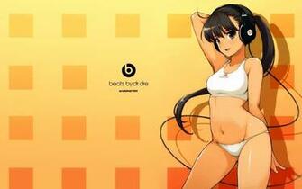 Anime Wallpaper Swimsuit Girl Bikini Headphones Morisawa Haruyuki