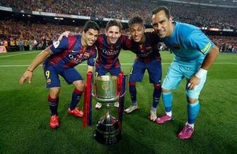 Luis Suarez Lio Messi Neymar Jr Y Claudio Bravo
