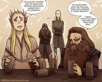 Gloin And Thranduil Fili Kili The Others Shabiki Art
