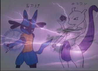 Mewtwo Vs Lucario Wallpaper By