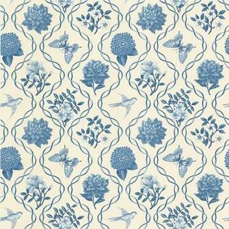 Blue Garden Theme Trellis Wallpaper Stuff To Fill My Future House