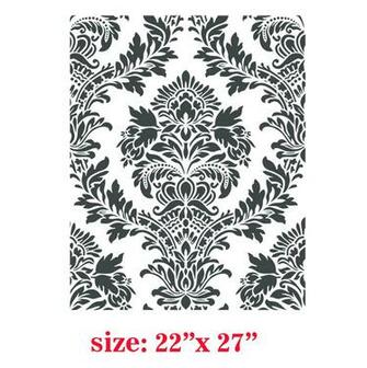 Audrey Victorian Classic Damask Allover Designer Pattern Wall Stencil