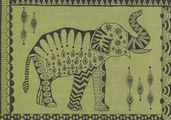 Aztec Elephant Wallpaper African