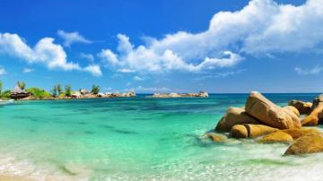 Peaceful Beach Wallpaper Top Background