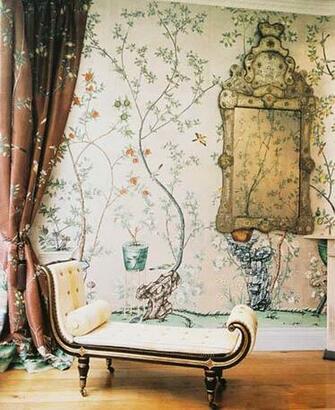 Hand Painted Wall Paper Grasscloth Wallpaper