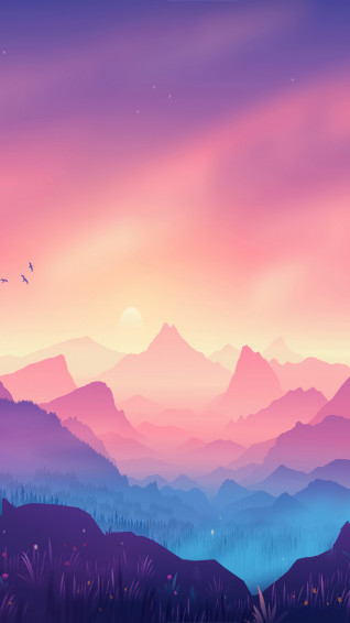 Beautiful Mountain Nature Colorful Scenery Minimalist 4k Wallpaper