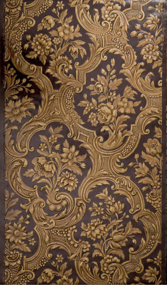 Deeply Embossed Rococo Floral Antique Wallpaper Bolling Company