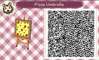 Acnl Pizza Umbrella Qr Code By Codez