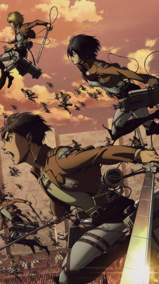 Flying Odm Gear Attack On Titan iPhone Wallpaper