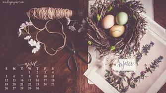 April Desktop Calendar