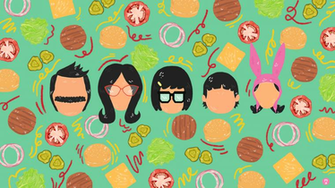 Bob S Burger Pattern Wallpaper Blue Green By Delaudid On