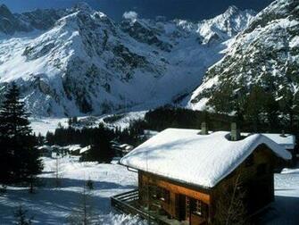 Related Wallpaper Nature Mountain Snowy Cabin