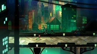 Transistor Game Anime City G Wallpaper Background