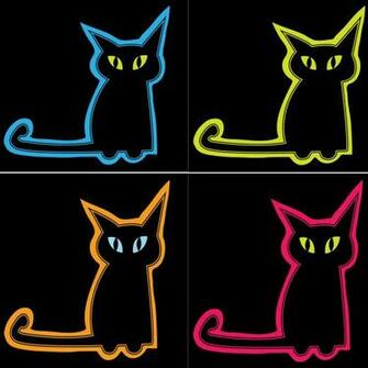 Neon Cats Take By Samanthamuscaria