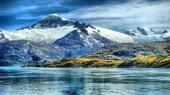 Landscapes White Fuego Sea Straight Snow Ocean Tierra
