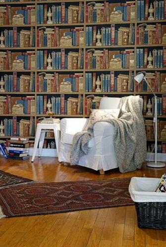 Bookshelf Wallpaper Spaces