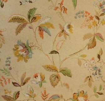 S Vintage Wallpaper Blue Orange Green Gold French