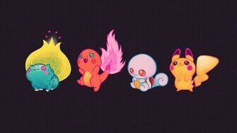 Bulbasaur Fire Squirtle Charmander Starter Wather Wallpaper Background