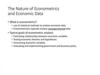 The Nature Of Econometrics And Economic Data Ppt