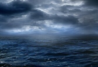 Wallpaper Water Sea Clouds Dark Desktop Nature
