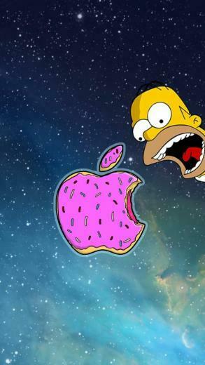 Biscotto A Forma Di Logo Apple Homer Simpson Con Bocca Aperta