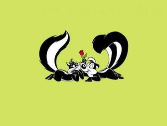 Skunk Love My Stinky Valentine Computer Desktop Wallpaper