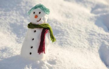 Wallpaper Winter Snow Snowman Happy Day